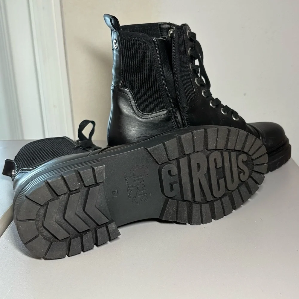Circus by Sam Edelman Black Combat Boots for Women Size 8 - Picture 3 of 9